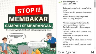 Buka Layanan Pengaduan Bakar Sampah, DLH Kab Bandung Malah Diserbu Netizen Nyinyir